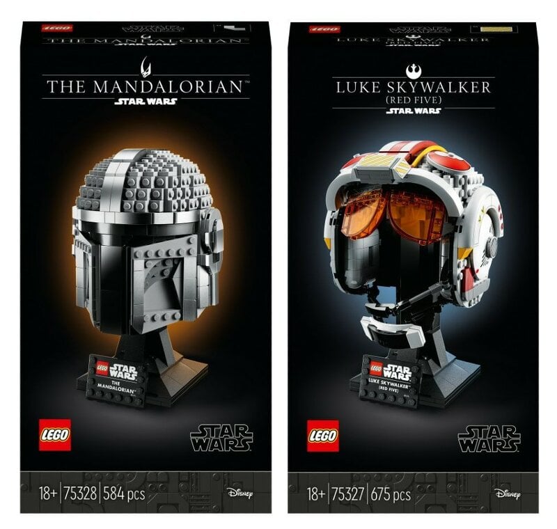 LEGO Star Wars Luke Skywalker & Mandalorian Helmet Bundle