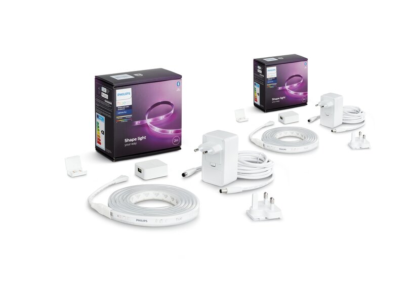 Philips Hue White and Color Ambiance Lightstrip Plus V4 / Startpaket inkl. strömadapter / 2m 2-pack