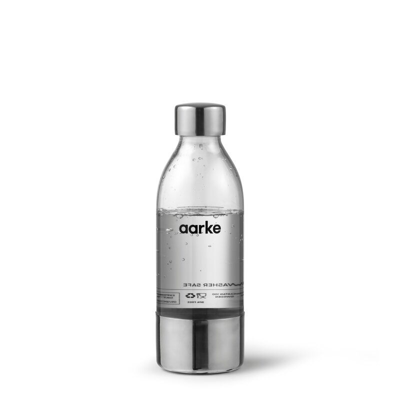 Aarke Small PET Water Bottle 450ml – Polished Steel