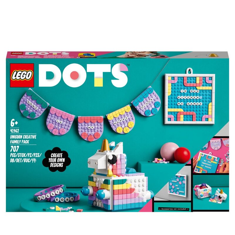 LEGO DOTS Enhörning – Kreativt familjepack 41962