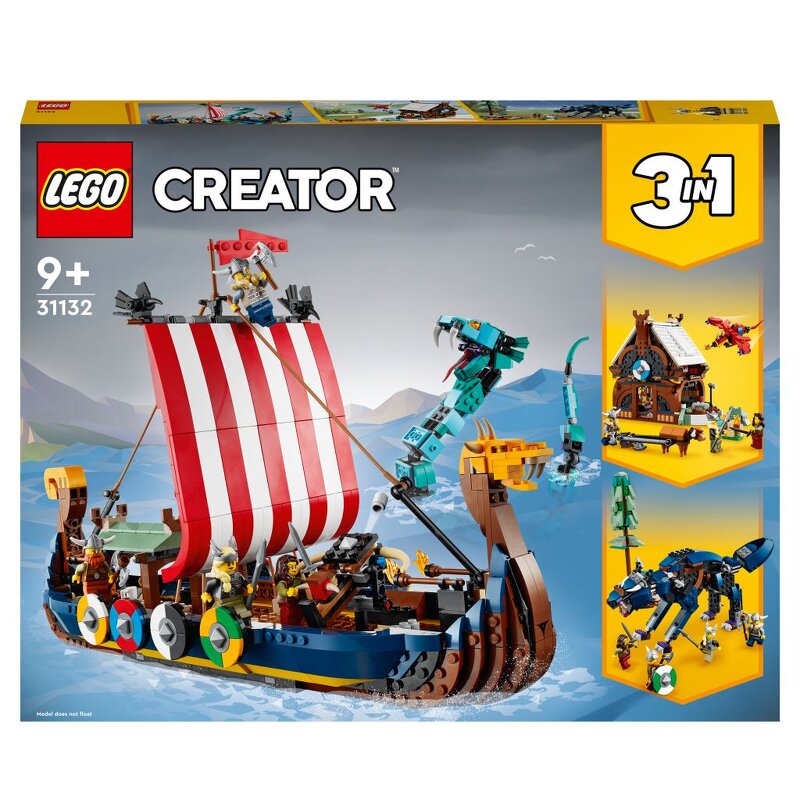 LEGO Creator Vikingaskepp och Midgårdsormen 31132