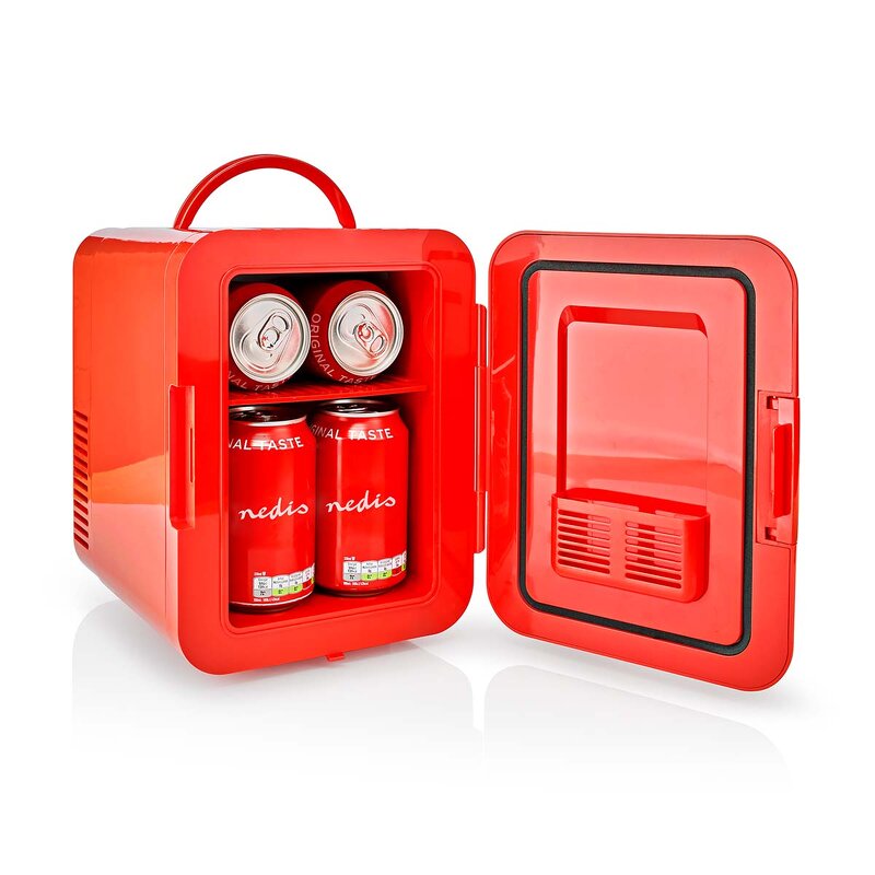 Nedis Portabelt mini kylskåp / 4 l / AC 100 - 240 V / 12 V / Röd