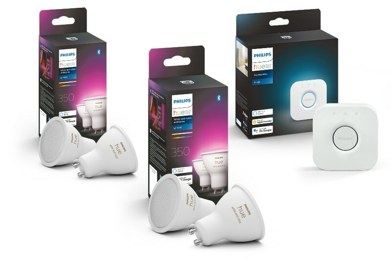 Philips Hue White and Color Ambience 4,3W / GU10 / 4-pack + Brygga