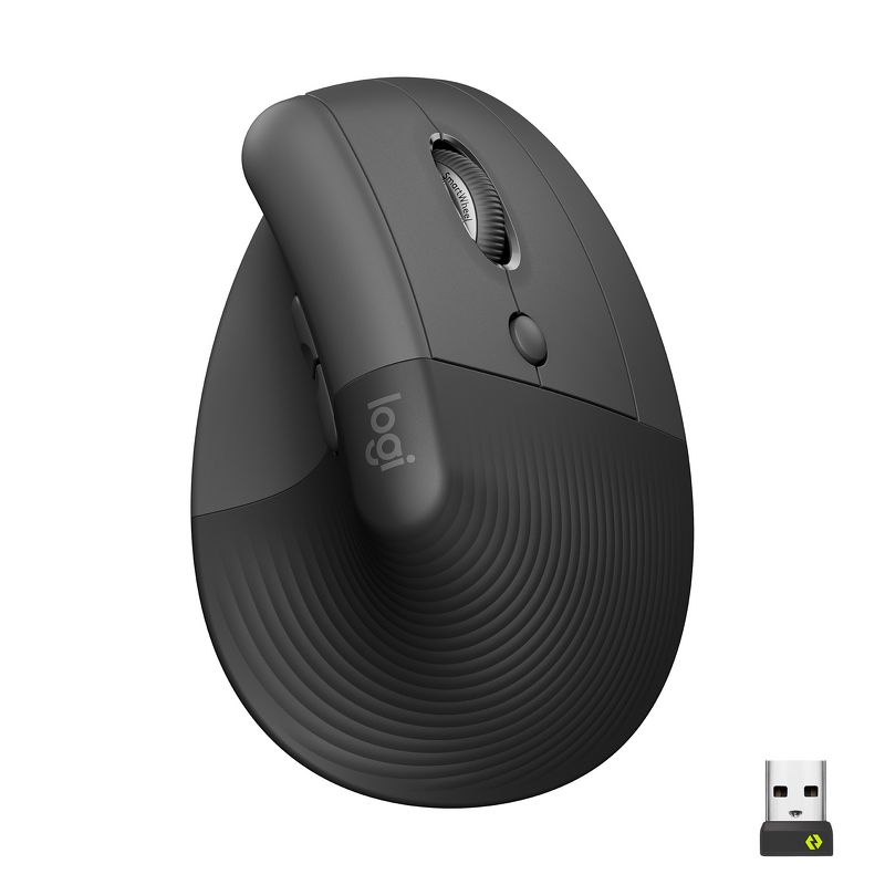 Product Image for Logitech Lift Vertical Ergonomic Mouse - Grafitgrå