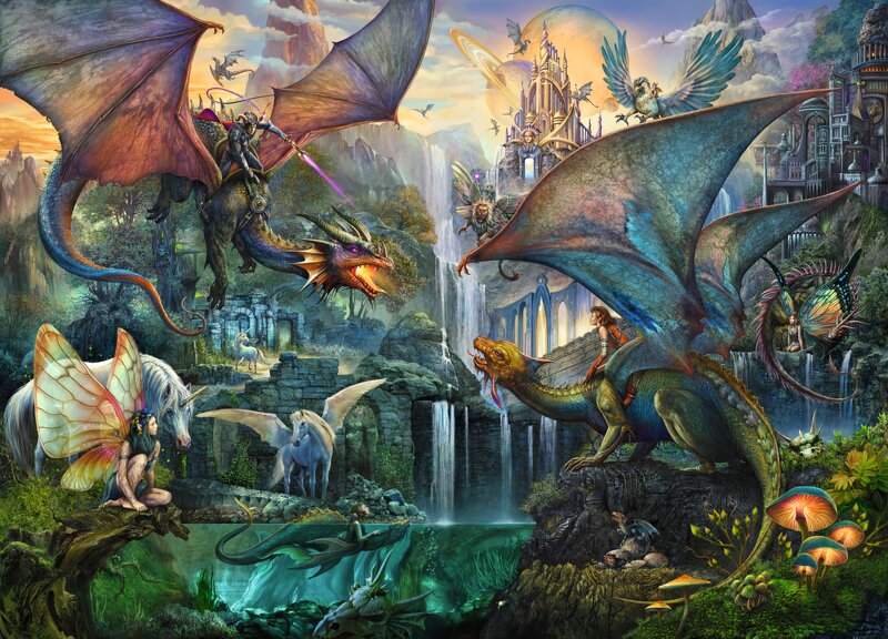 Ravensburger Pussel Magic Forest: Dragon (9000-bitar)