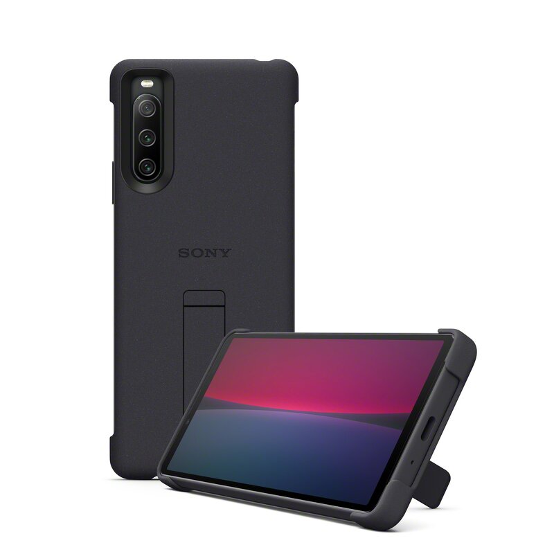 Sony Xperia 10 IV Style Cover med stand – Svart