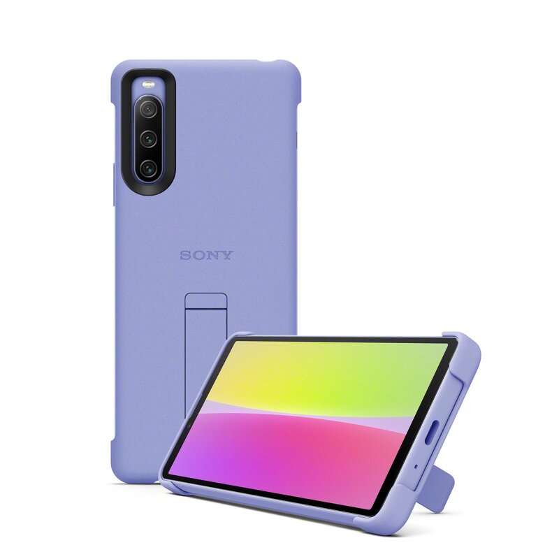 Sony Xperia 10 IV Style Cover med stand – Lavender