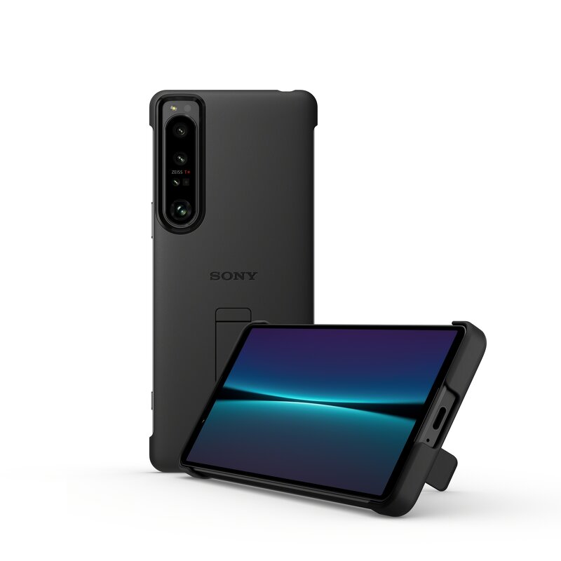 Sony Xperia 1 IV Style Cover med stand – Svart