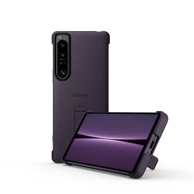 Sony Xperia 1 IV Style Cover med stand – Lila