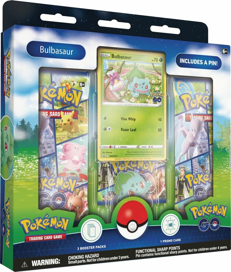 Pokemon Sword & Shield 10.5: Pokémon GO Bulbasaur Pin Collection