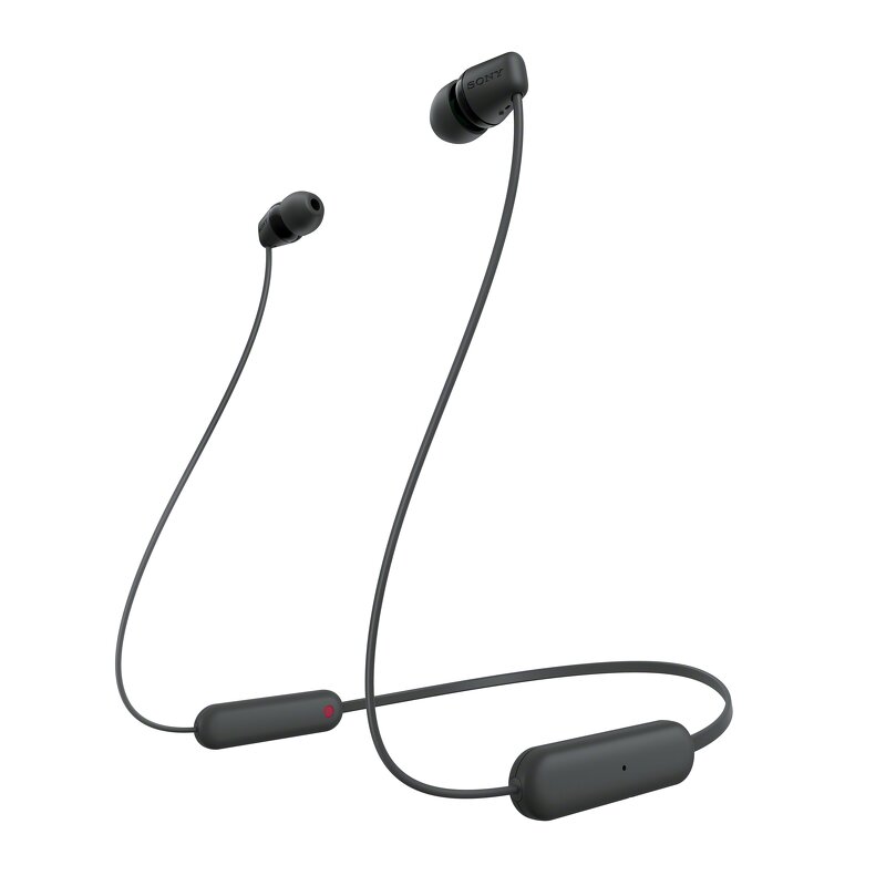 Sony WI-C100 Trådlösa hörlurar – Svarta