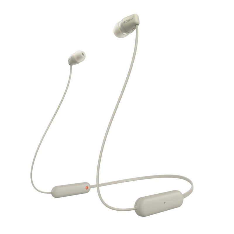 Sony WI-C100 Trådlösa hörlurar – Beige