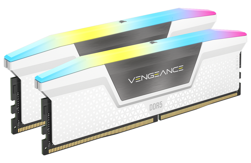 Product Image for Corsair Vengeance RGB 32GB (2x16GB) / 6200MHz / DDR5 / CL36 / CMH32GX5M2B6200C36W - White