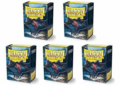 Product Image for Dragon Shield Matte Sleeves Black 63x88 mm (100 in box) - 5-pack