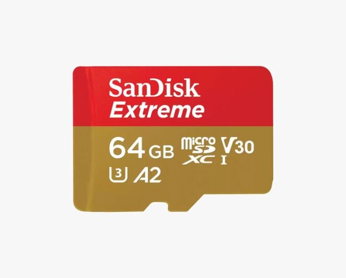 SanDisk Extreme microSDXC – 64GB + SD Adapter + 1 år RescuePRO Deluxe / 170MB/s / Class 1