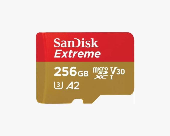 SanDisk Extreme microSDXC – 256GB + SD Adapter + 1 år RescuePRO Deluxe / 190MB/s / Class