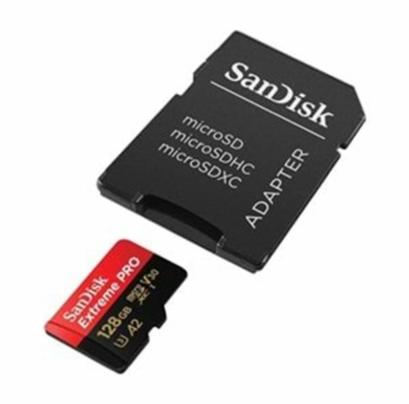 SanDisk Extreme PRO microSDXC - 128GB + SD Adapter + 2 års RescuePRO Deluxe / 200MB/s / Class 10 / V