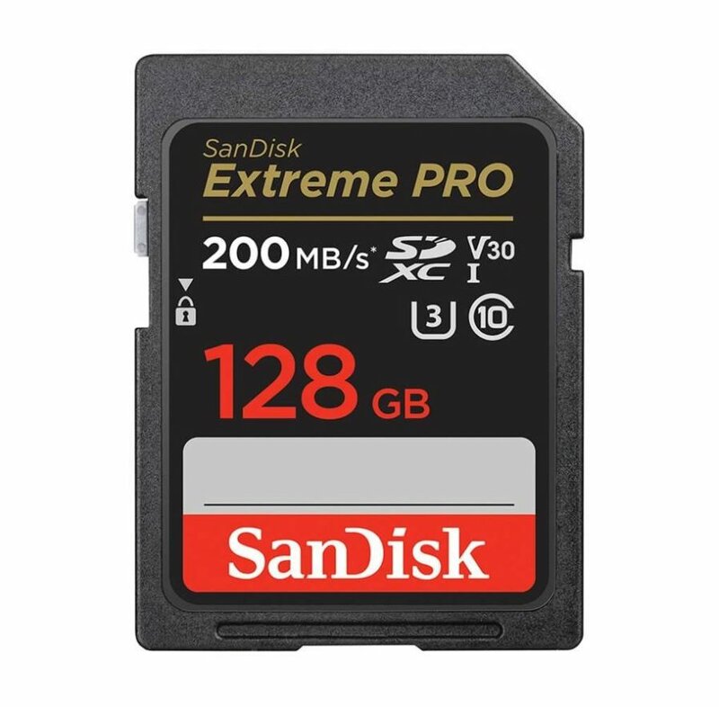 SanDisk Extreme PRO – 128GB SDXC Memory Card + 2 års RescuePRO Deluxe / 200MB/s / UHS-I / Class 10 /