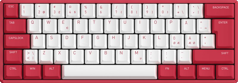 IQUNIX F60 Strawberry Milk Wired RGB – Cherry Red