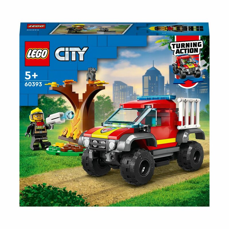Läs mer om LEGO City Räddning med fyrhjulsdriven brandbil 60393