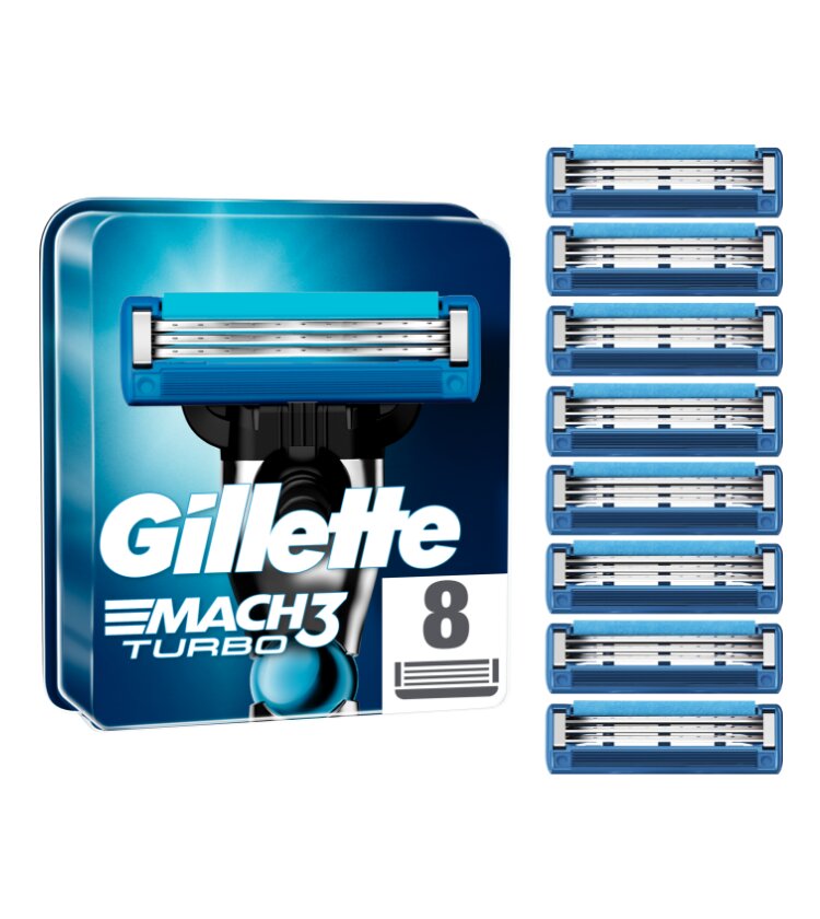 Gillette MACH3 Turbo Rakblad – 8-pack