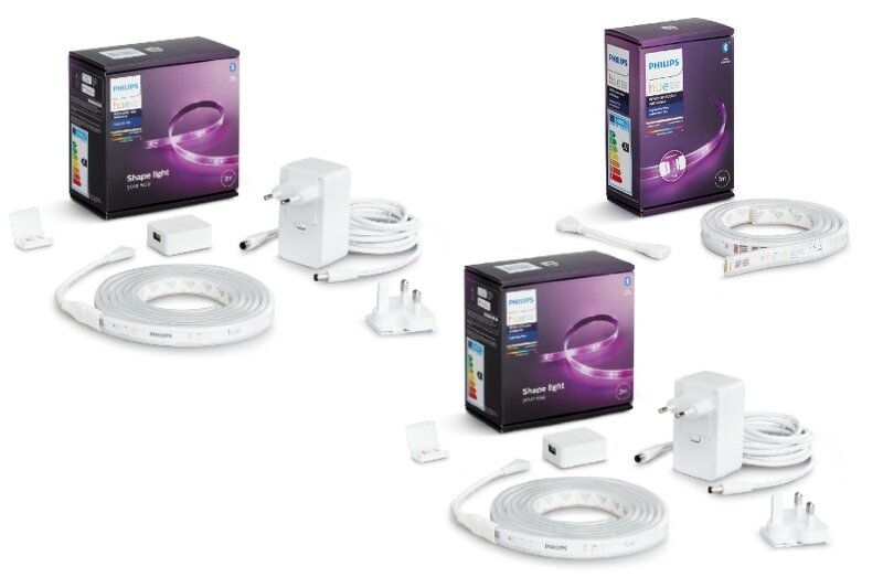 Philips Hue White and Color Ambiance Lightstrip Plus V4 / Startpaket inkl. strömadapter 2-pack + 1m