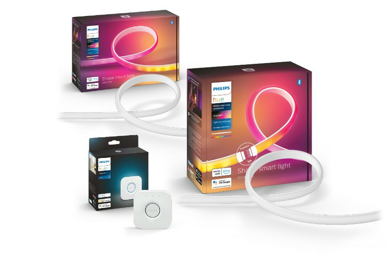 Product Image for Philips Hue White and Color Ambience Gradient Lightstrip 2m + 1m + Brygga