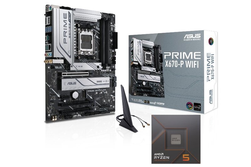 ASUS PRIME X670-P WIFI + AMD Ryzen 5 7600X / 6 cores / 12 threads