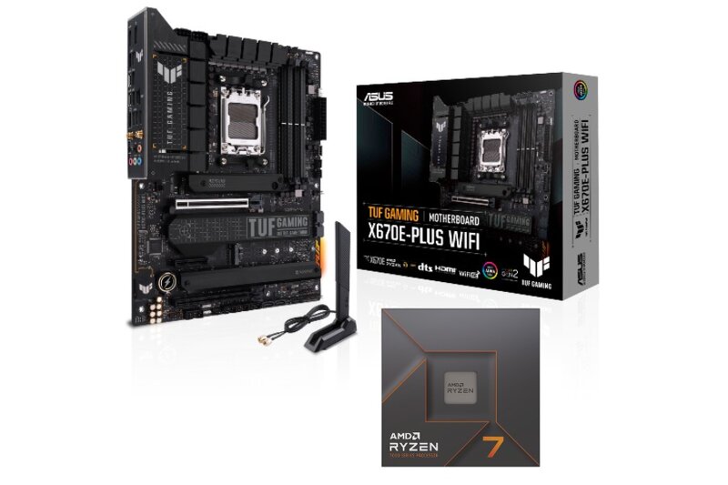 ASUS TUF GAMING X670E-PLUS WIFI + AMD Ryzen 7 7700X / 8 cores / 16 threads