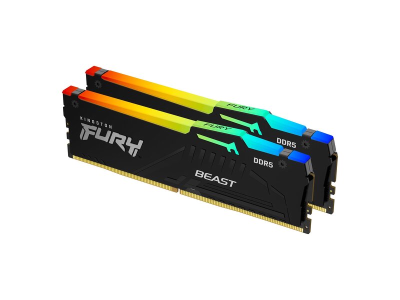 Läs mer om Kingston Fury Beast RGB 32GB (2x16GB) / 5200MHz / DDR5 / CL40 / KF552C36BBEAK2-32