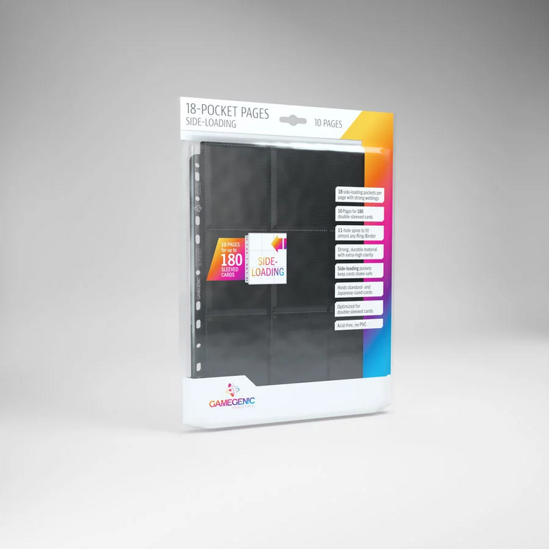 Product Image for Gamegenic Sideload 9-Pocket Pages Black (10 Pages)