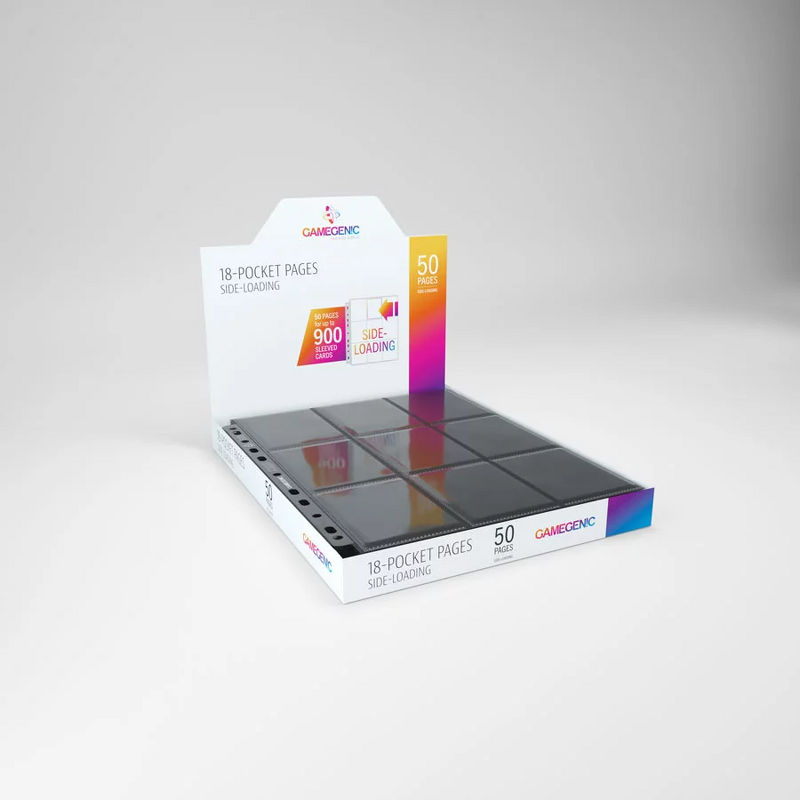 Product Image for Gamegenic Sideload 9-Pocket Pages Black (50 Pages)