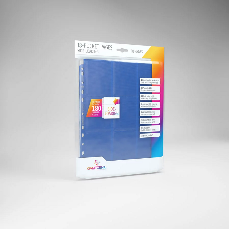 Product Image for Gamegenic Sideload 9-Pocket Pages Blue (10 Pages)