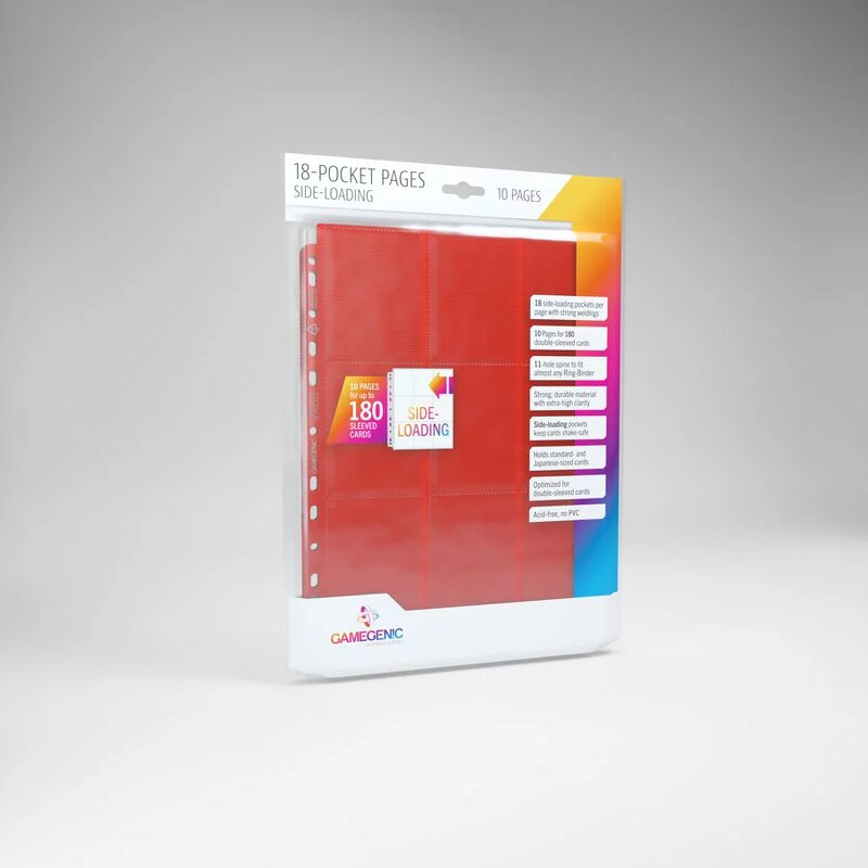 Gamegenic Sideload 9-Pocket Pages Red (10 Pages)