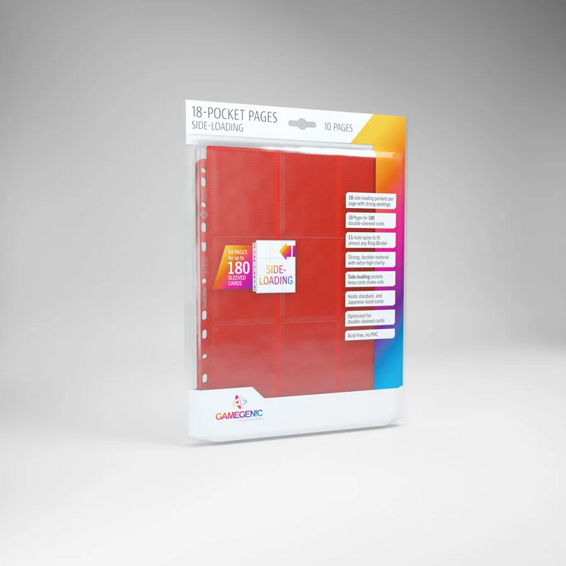 Product Image for Gamegenic Sideload 9-Pocket Pages Red (10 Pages)
