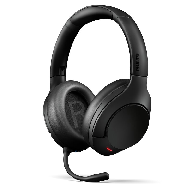 Philips Over-ear wireless Noise Canceling Pro Attachable mic Bluetooth multipoint 55H play time