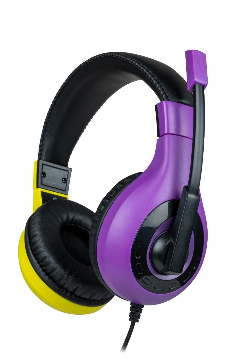 BIGBEN Wired Stereo Headset V1 – Purple and Yellow