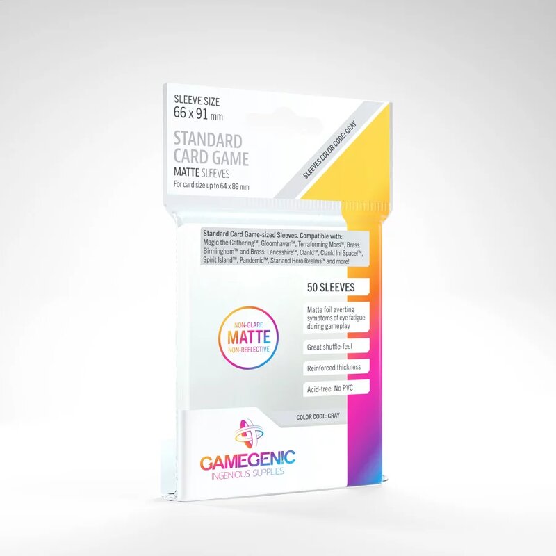 Läs mer om Gamegenic Matte Card Game Sleeves 66x91 mm (50 st)