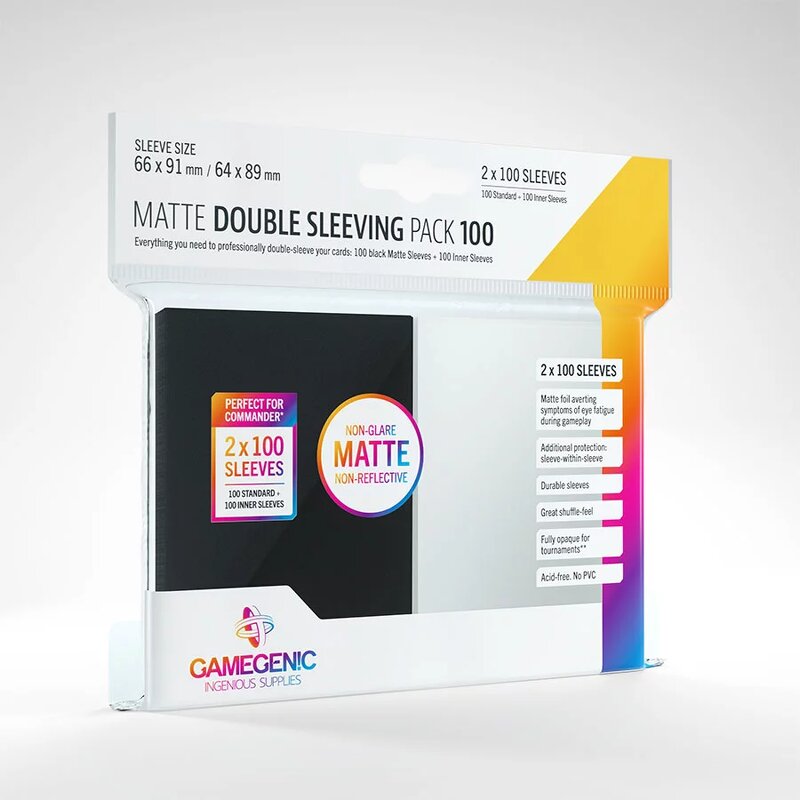 Läs mer om Gamegenic Matte Double Sleeving Pack (100 st)