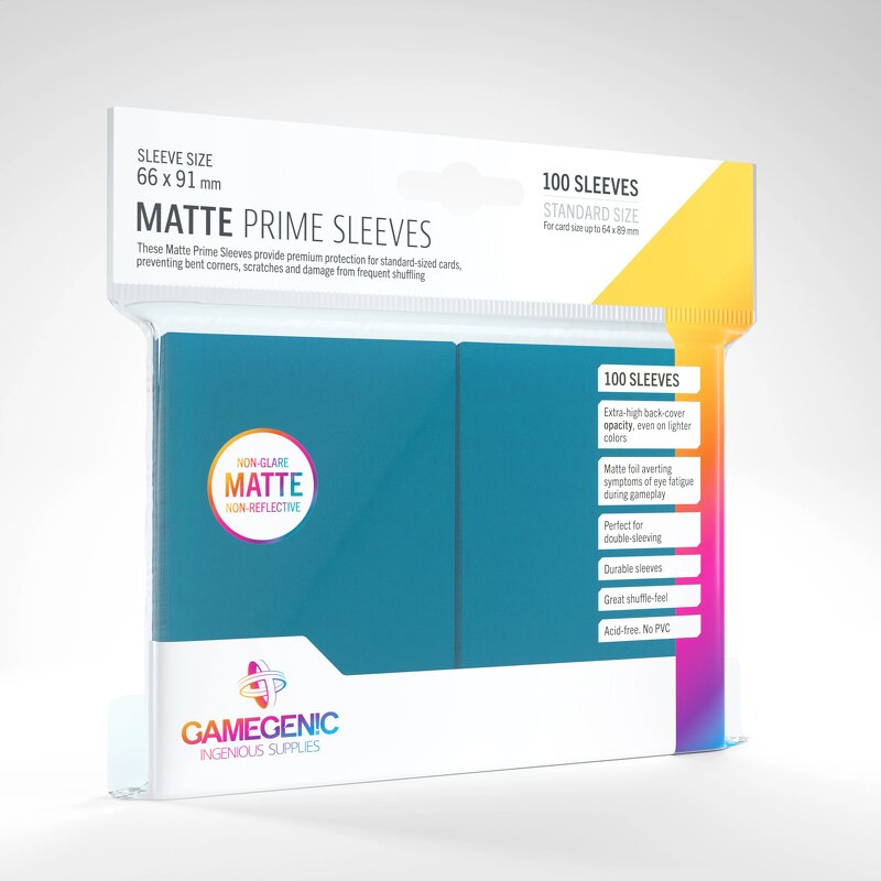 Läs mer om Gamegenic Matte Prime Sleeves Blue (100 st)