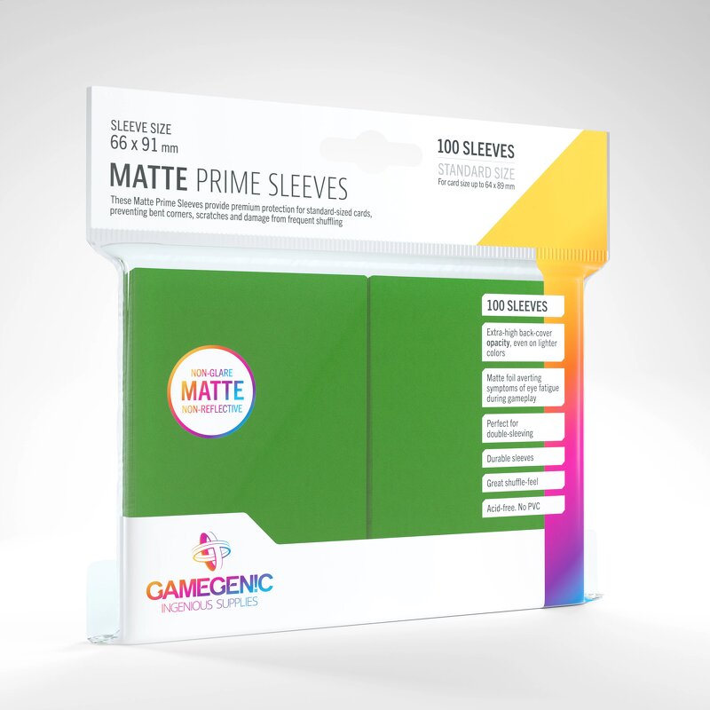 Gamegenic Matte Prime Sleeves Green (100 st)