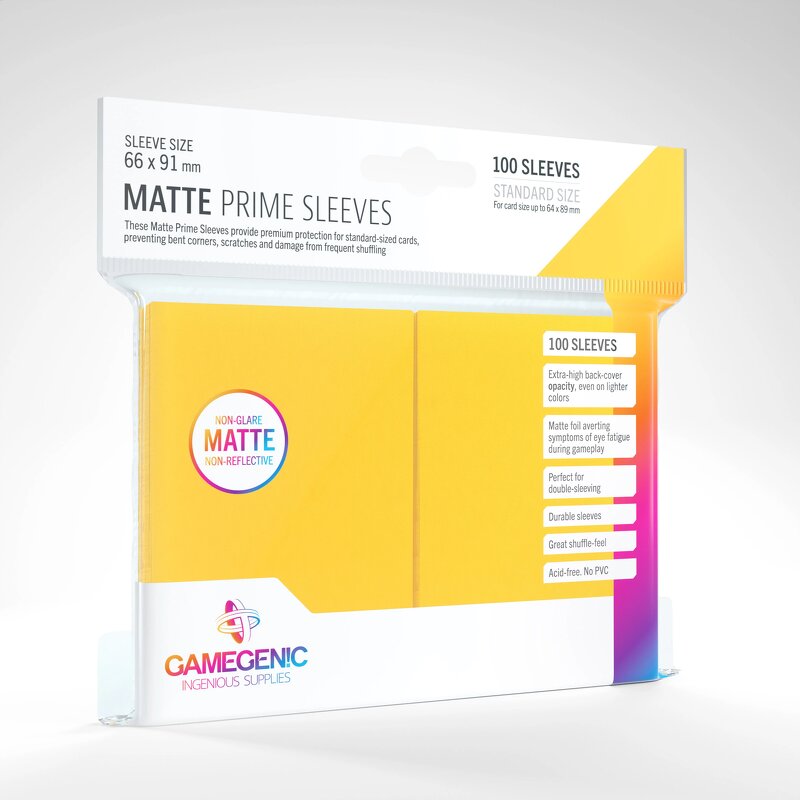 Gamegenic Matte Prime Sleeves Yellow (100 st)