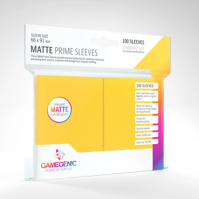 Product Image for Gamegenic Matte Prime Sleeves Yellow (100 st)