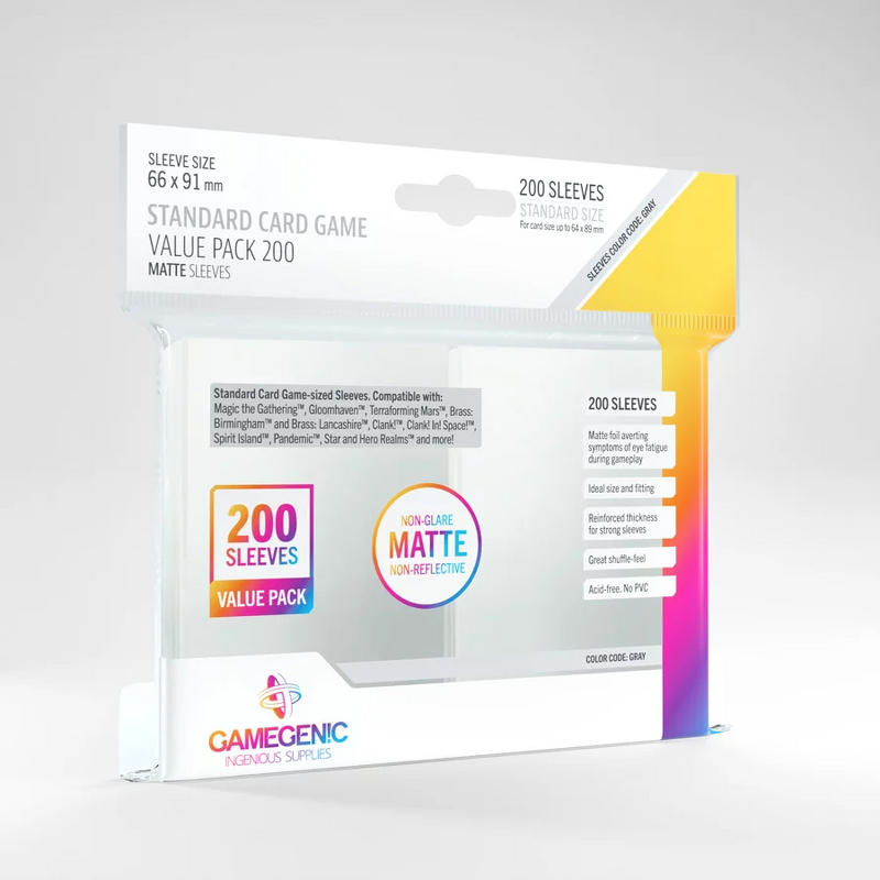 Product Image for Gamegenic Matte Standard Card Game Value Pack (200 st)