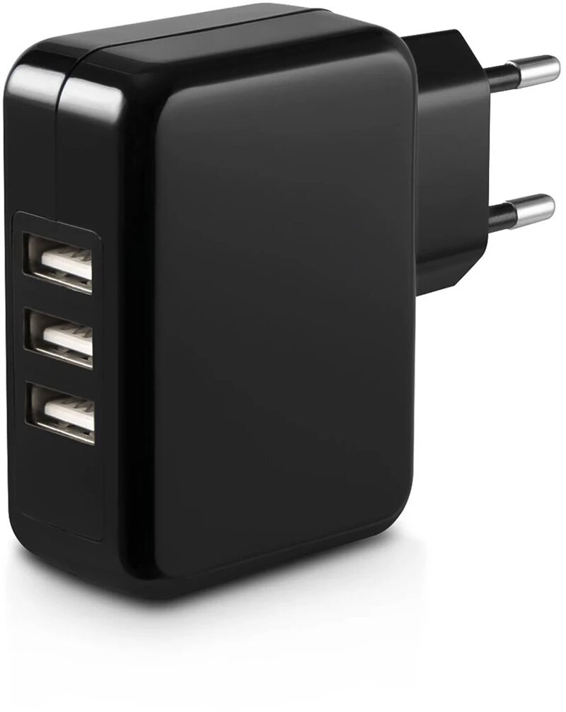 Andersson Väggladdare USB 3-port 4.8A – Svart