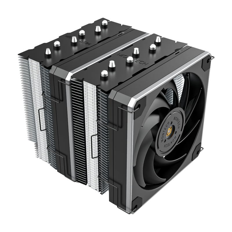 Product Image for Montech Metal DT24 Base - CPU cooler /  2x 120mm PWM fans /  LGA1700 + AM5 support /  270W TDP