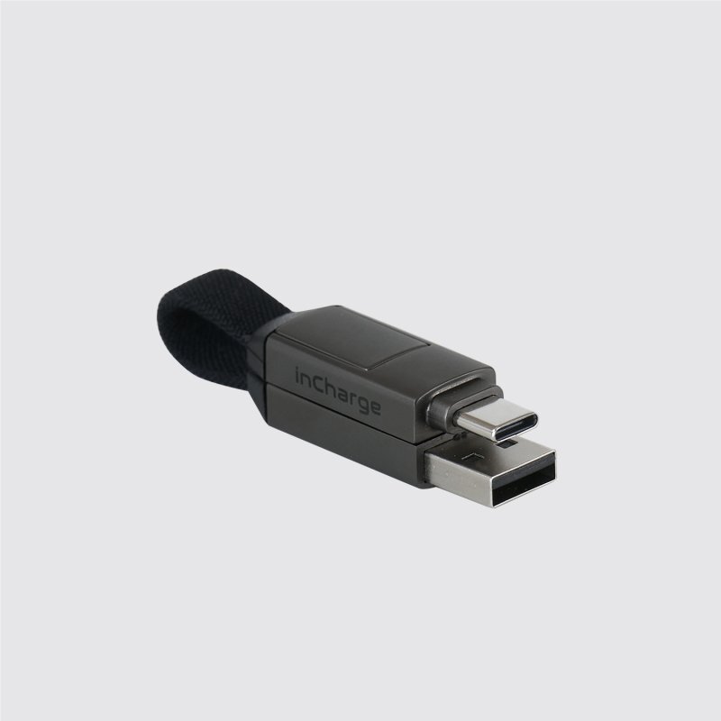 InCharge 6 / USB-C/Lightning/Micro USB / 6 cm / grey