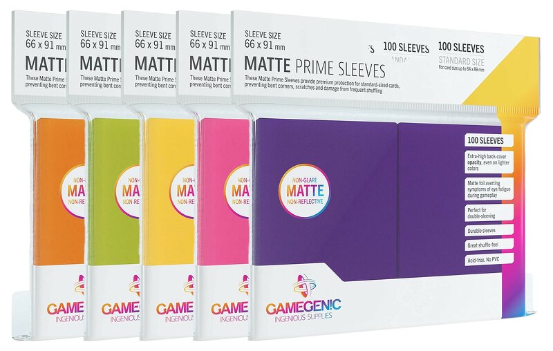 Gamegenic Matte Prime Sleeves Fun-colors (5×100 st)