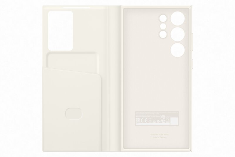 Samsung Galaxy S23 Ultra Smart View Wallet Case -Cream
