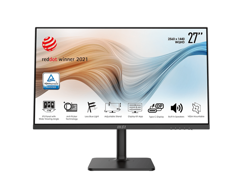 Product Image for MSI Modern MD271QP / 27" / IPS / 2560x 1440 / 75 Hz / 5ms / HDMI,DP,USB-C / Justerbar / VESA